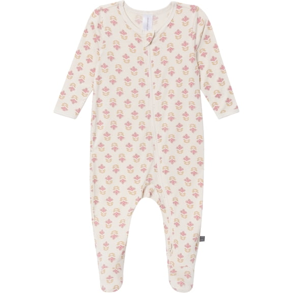 Modern Moments by Gerber Baby Neutral Super Soft Viscose Two-Way Zip Sleep 'N Play Footed Pajamas, Sizes Newborn - 6/9 Months