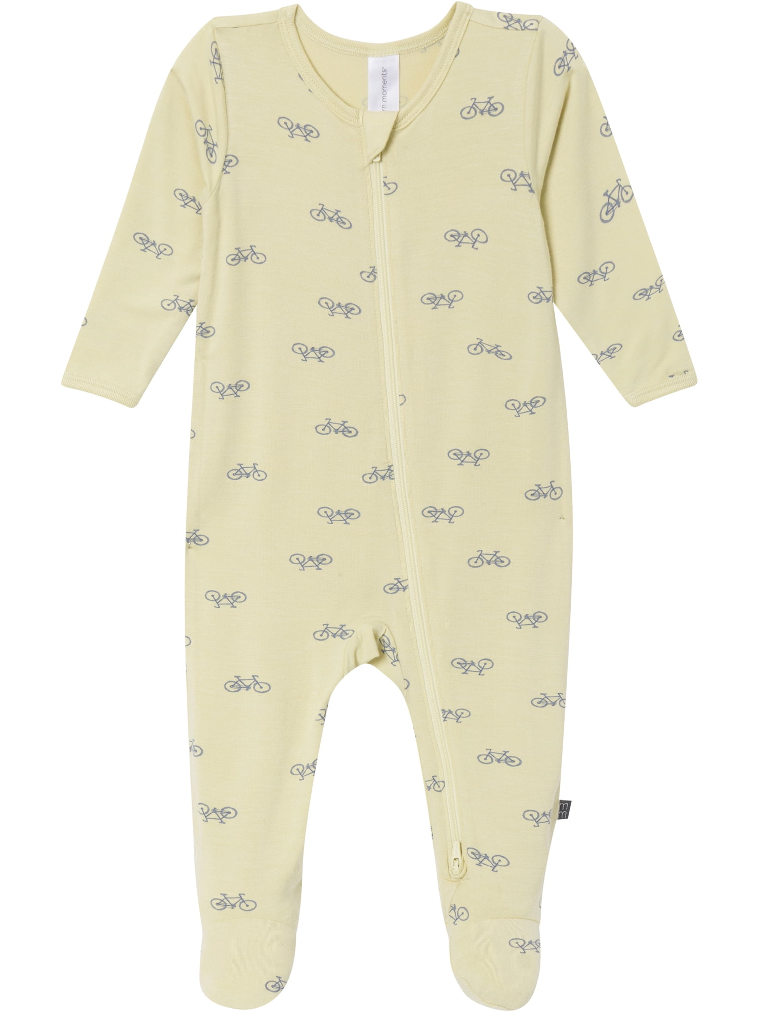 Modern Moments by Gerber Baby Neutral Super Soft Viscose Two-Way Zip Sleep 'N Play Footed Pajamas, Sizes Newborn - 6/9 Months