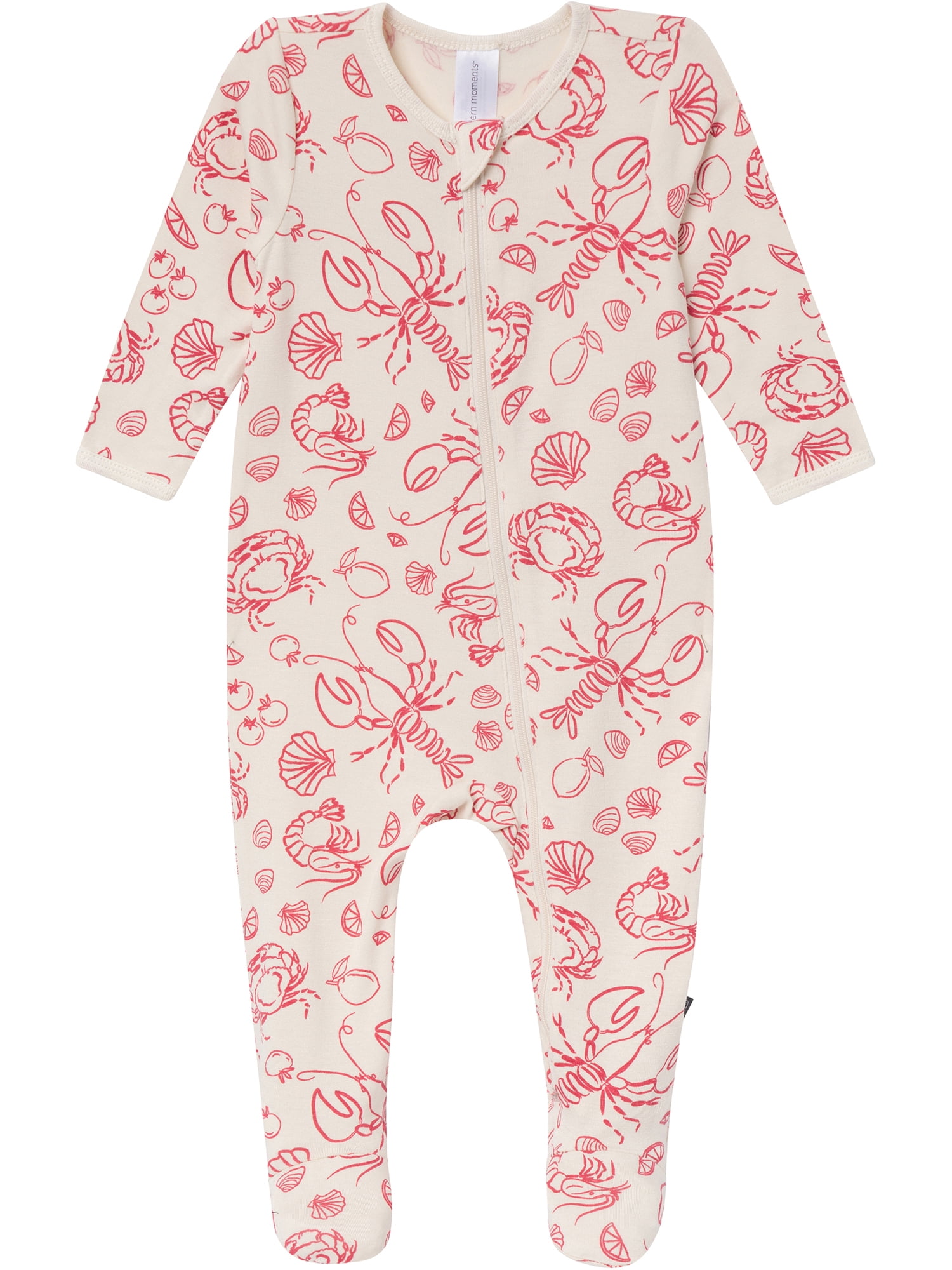 Modern Moments by Gerber Baby Neutral Viscose Patriotic Americana Sleep ´N Play Footed Pajamas, Sizes Newborn - 6/9 Months