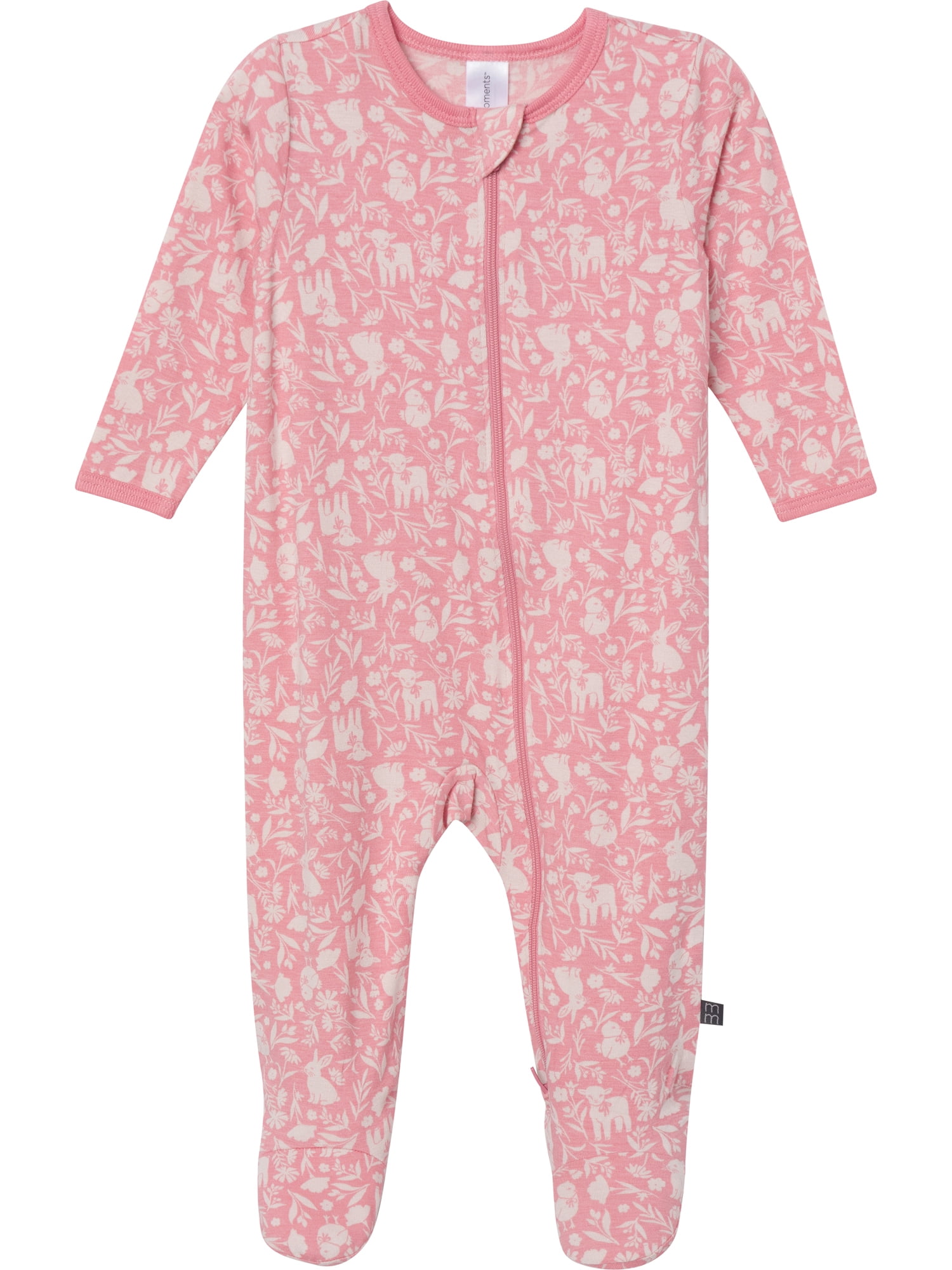 Modern Moments by Gerber Baby Neutral Viscose Easter Two-Way Zip Sleep 'N Play Footed Pajamas, Sizes Newborn - 6/9 Months
