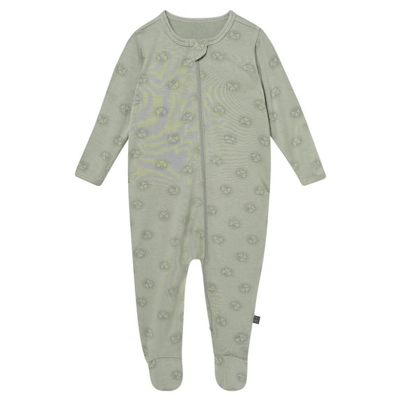 Modern Moments by Gerber Baby Neutral Viscose St. Patrick's Two-Way Zip Sleep 'N Play Footed Pajamas, Sizes Newborn - 6/9 Months