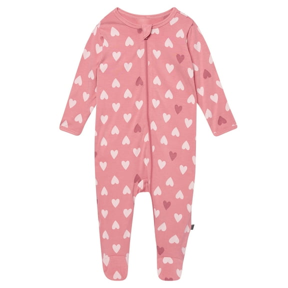 Modern Moments by Gerber Baby Neutral Viscose Valentine's Day Two-Way Zip Sleep 'N Play Footed Pajamas, Sizes Newborn - 6/9 Months