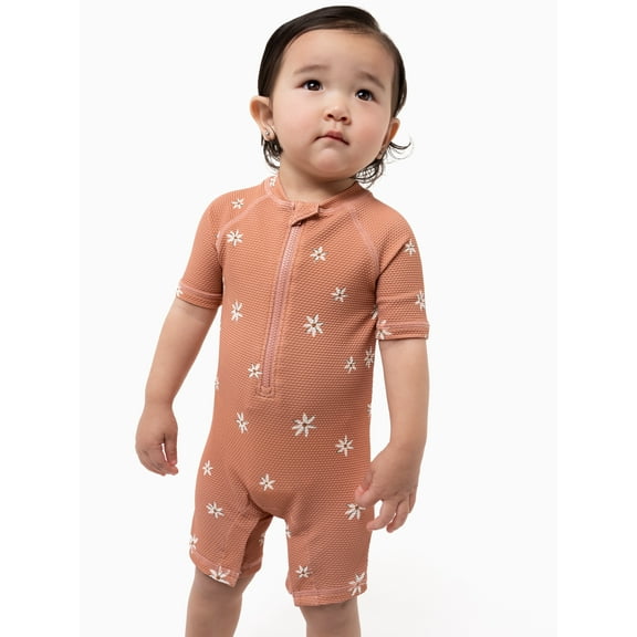 Modern Moments by Gerber Baby Rash Guard Swimsuit, Sizes 0/3M - 12M