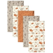 Modern Moments by Gerber Baby & Toddler Boy Flannel Blankets, 5-Pack, Grey Elephant