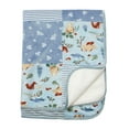 thumbnail image 1 of Modern Moments by Gerber Baby & Toddler Boy Patchwork Blanket with Sherpa, Blue Bears, 1 of 9