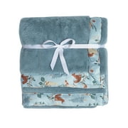 Modern Moments by Gerber Baby & Toddler Boy Plush Blanket with Satin Trim, Blue Bears