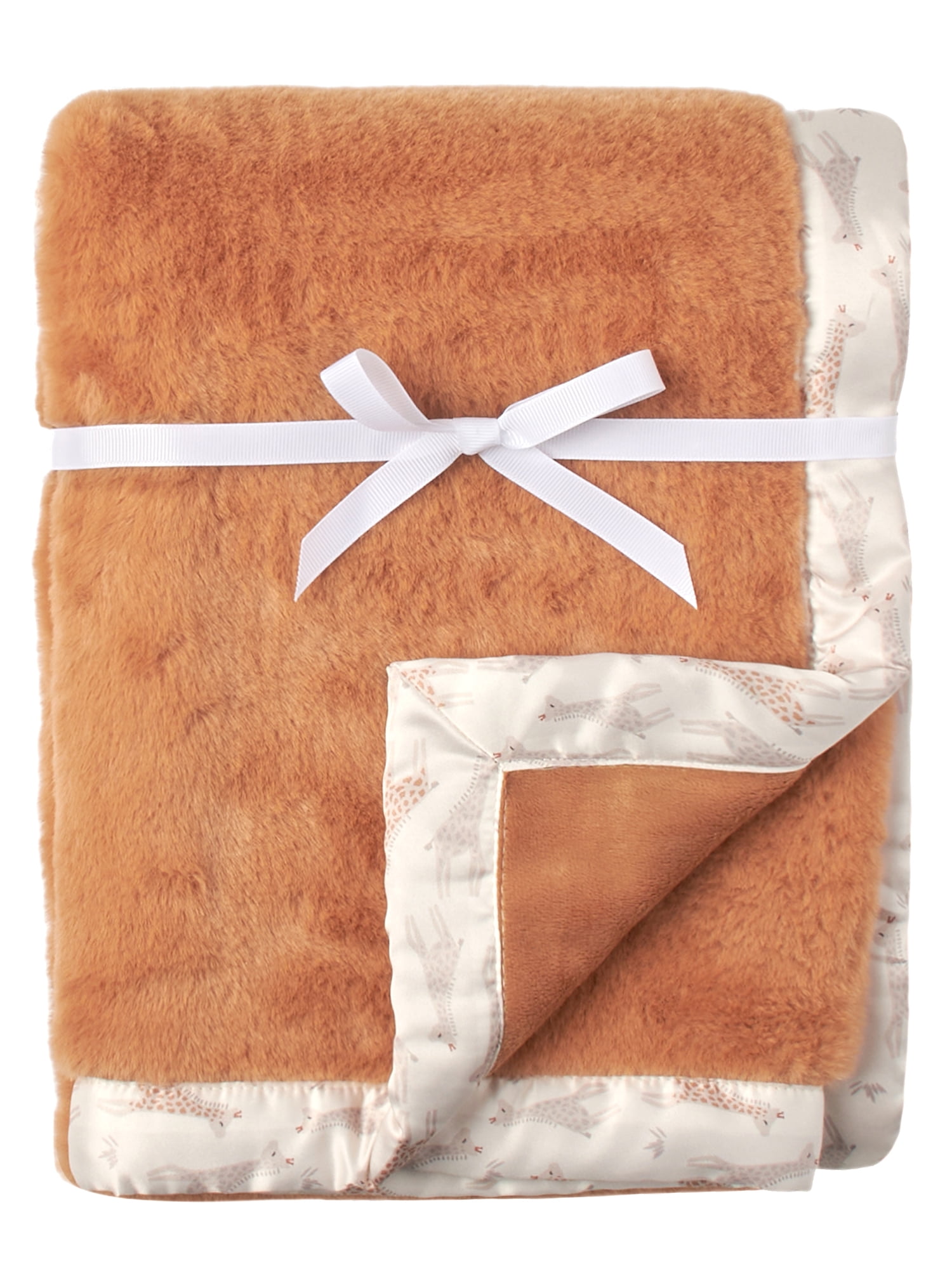 Modern Moments by Gerber Baby & Toddler Boy Plush Blanket with Satin Trim, Terracota
