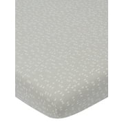 Modern Moments by Gerber Baby & Toddler Boy Ultra Soft Fitted Crib Sheet, Grey Dashes