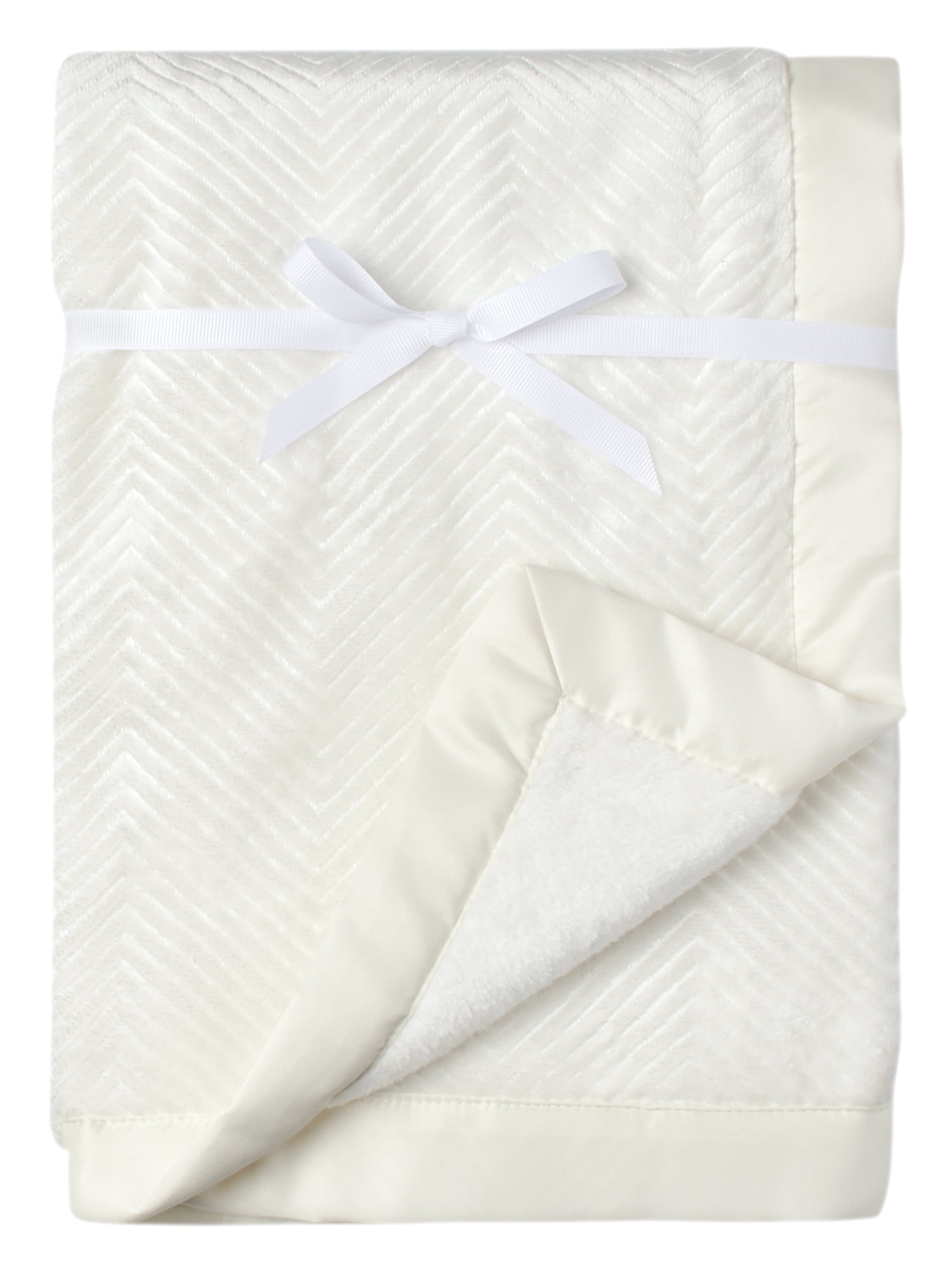 Waffle blanket with silk trim sale