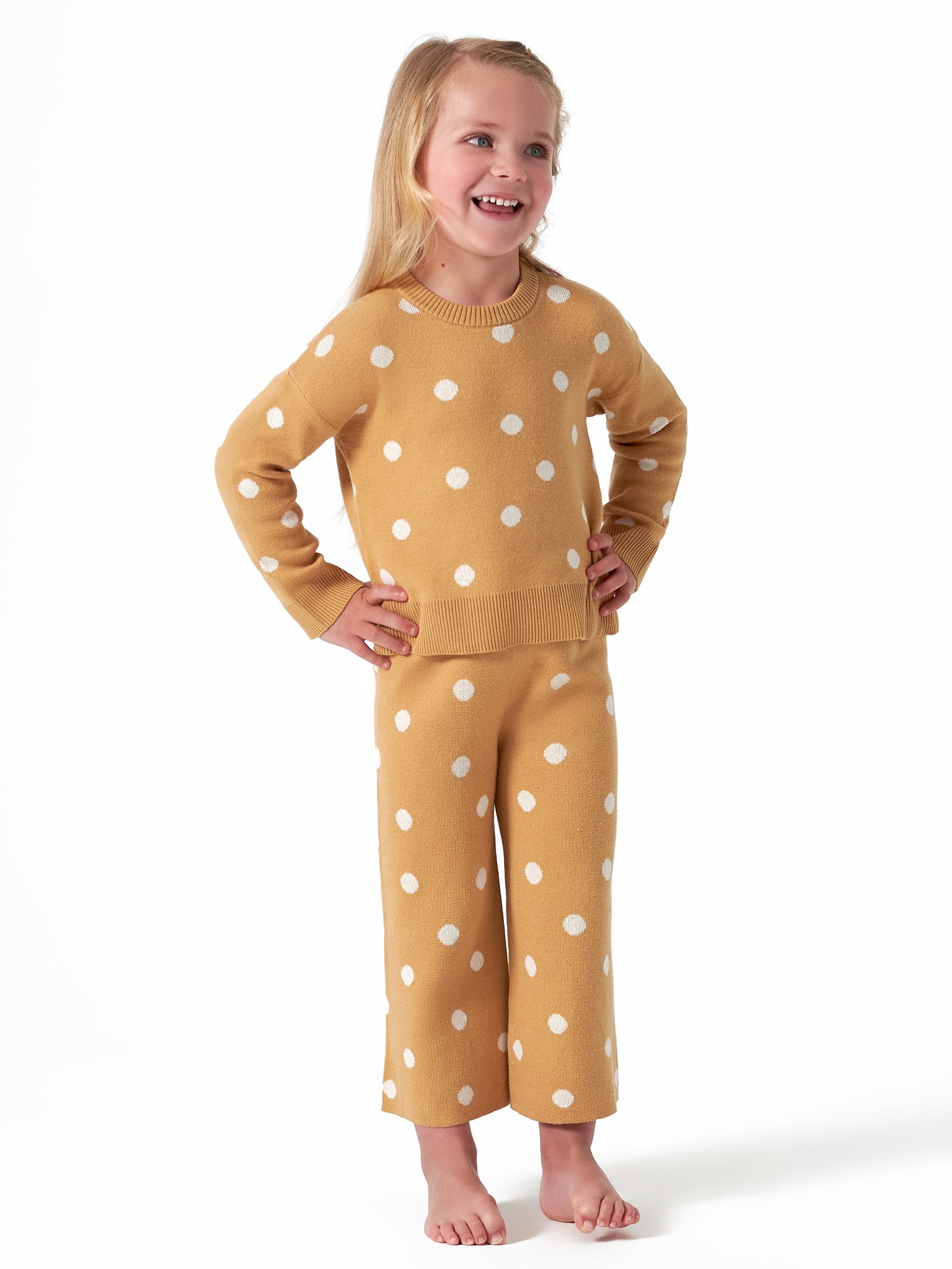 Modern Moments by Gerber Baby & Toddler Girl Jacquard Sweater & Wide