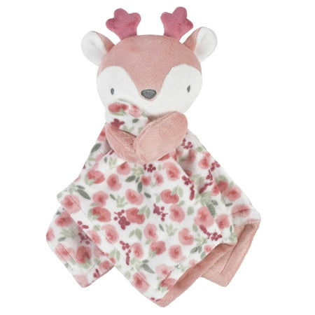Modern Moments by Gerber Baby & Toddler Girl or Boy Gender Neutral Plush Security Blanket, Pink Deer