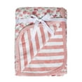 thumbnail image 1 of Modern Moments by Gerber Baby & Toddler Girls Reversible Plush Blanket, Pink Floral, 1 of 7