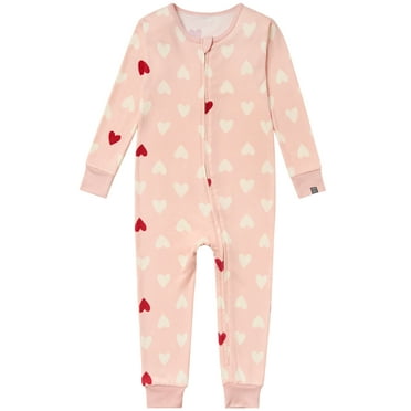 Modern Moments by Gerber Baby & Toddler Neutral Valentine´s Day Super Soft One-Piece Pajama, Sizes 0/3M-5T