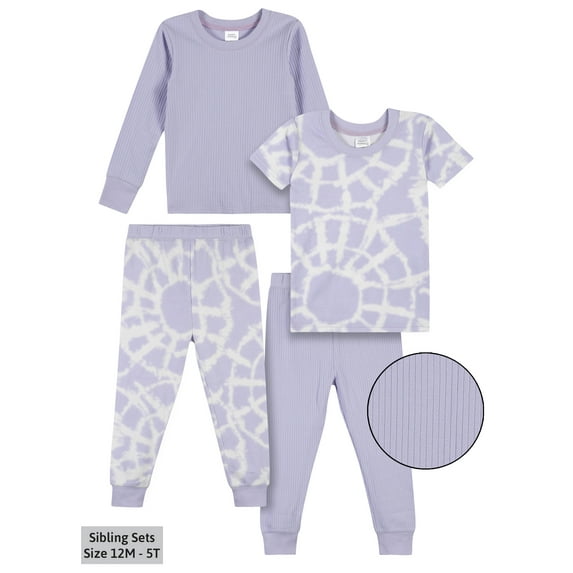 Modern Moments by Gerber Baby & Toddler Snug-Fit Cotton Pajamas, 4-Piece, Sizes 12M-5T