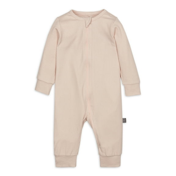Modern Moments by Gerber Baby Neutral Super Soft Viscose Long Sleeve Coverall, Sizes Newborn - 12 Months