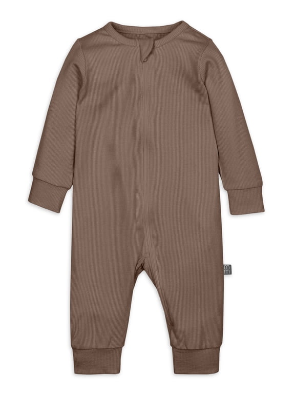 by Gerber Baby Neutral Super Soft Viscose Long Sleeve Coverall, Sizes Newborn - 12 Months