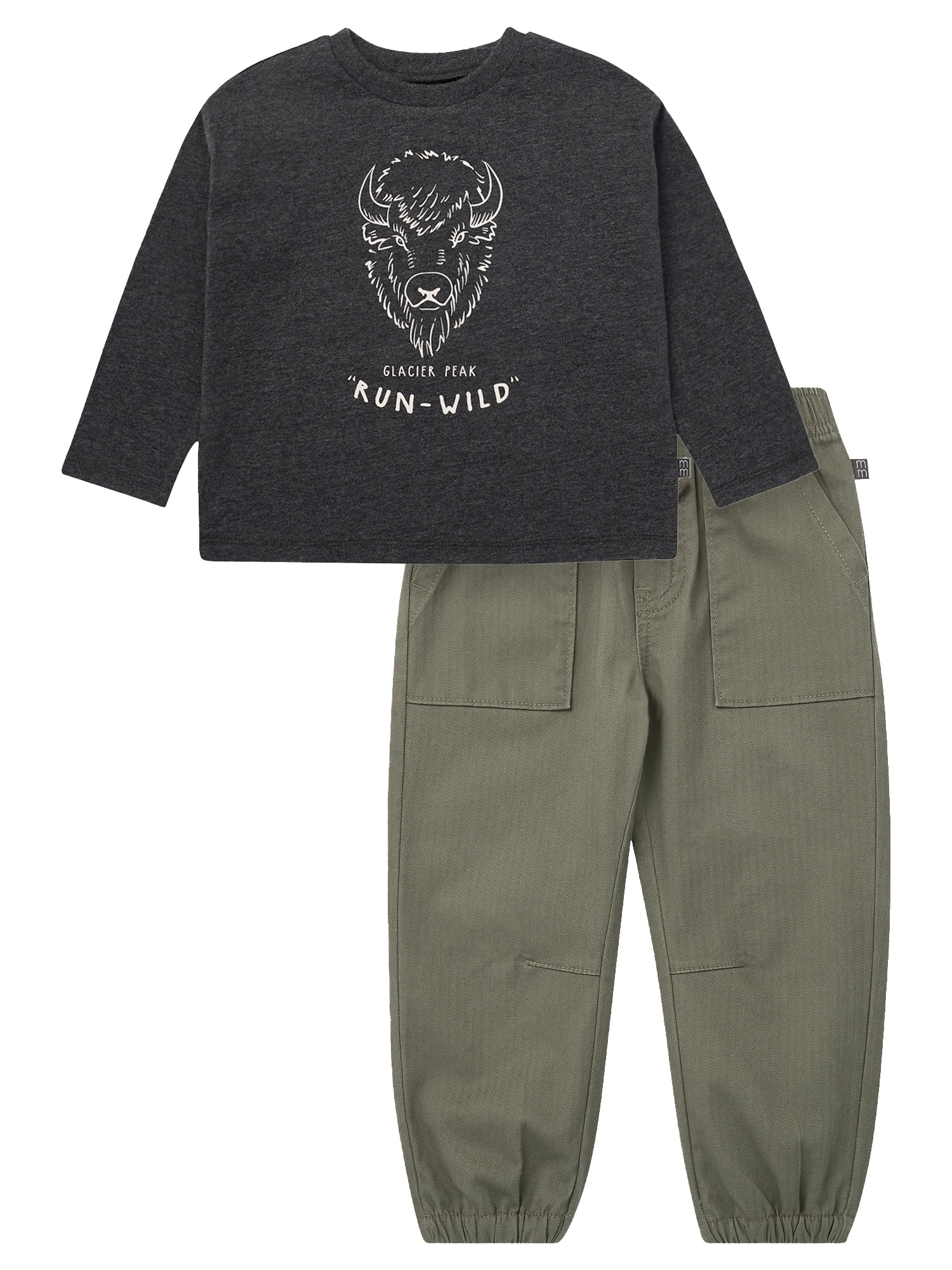 Modern Moments by Gerber Baby and Toddler Boy Graphic Top and Joggers Set, 2-Piece, Sizes 0/3 Months - 5T