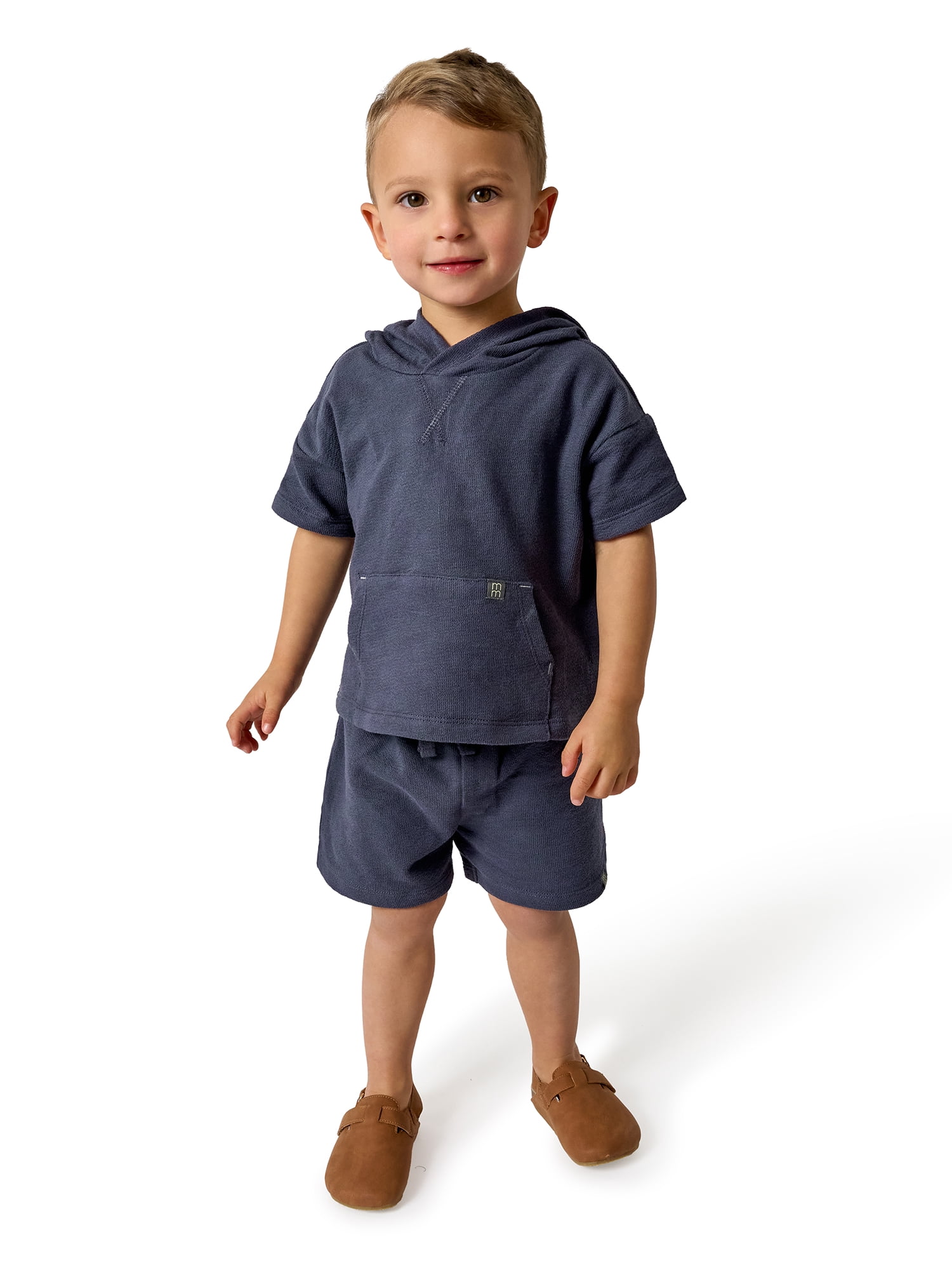 Modern Moments by Gerber Baby and Toddler Boy Hooded Top and Short Set, 2-Piece, Sizes 0/3 Months - 5T