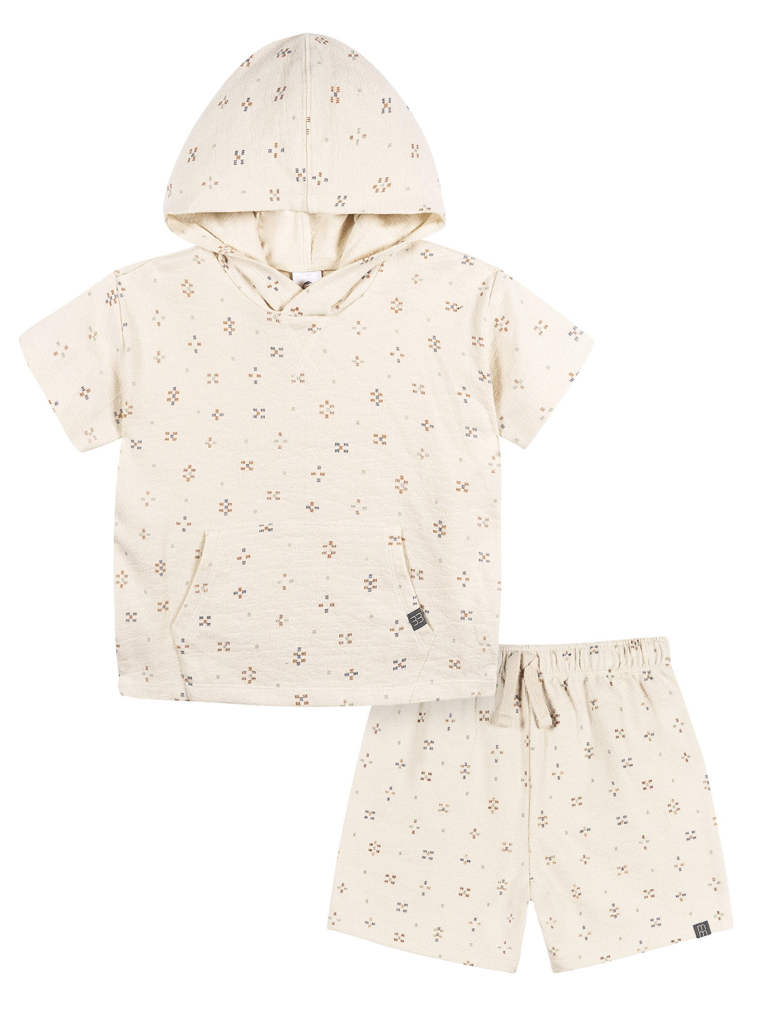 Modern Moments by Gerber Baby and Toddler Boy Hooded Top and Short Set, 2-Piece, Sizes 0/3 Months - 5T