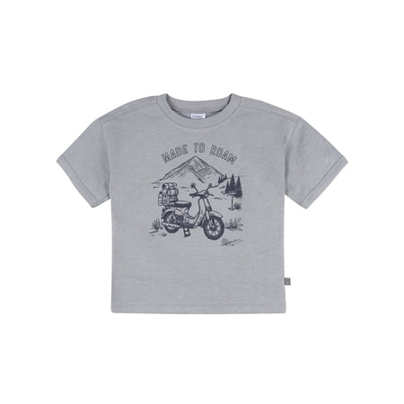 Modern Moments by Gerber Baby and Toddler Boy Loose Fit Ringer Organic Top, Sizes 0/3 Months - 5T