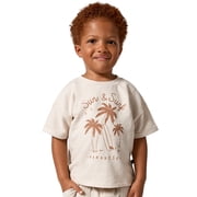 Modern Moments by Gerber Baby and Toddler Boy Loose Fit Ringer Organic Top, Sizes 0/3 Months - 5T