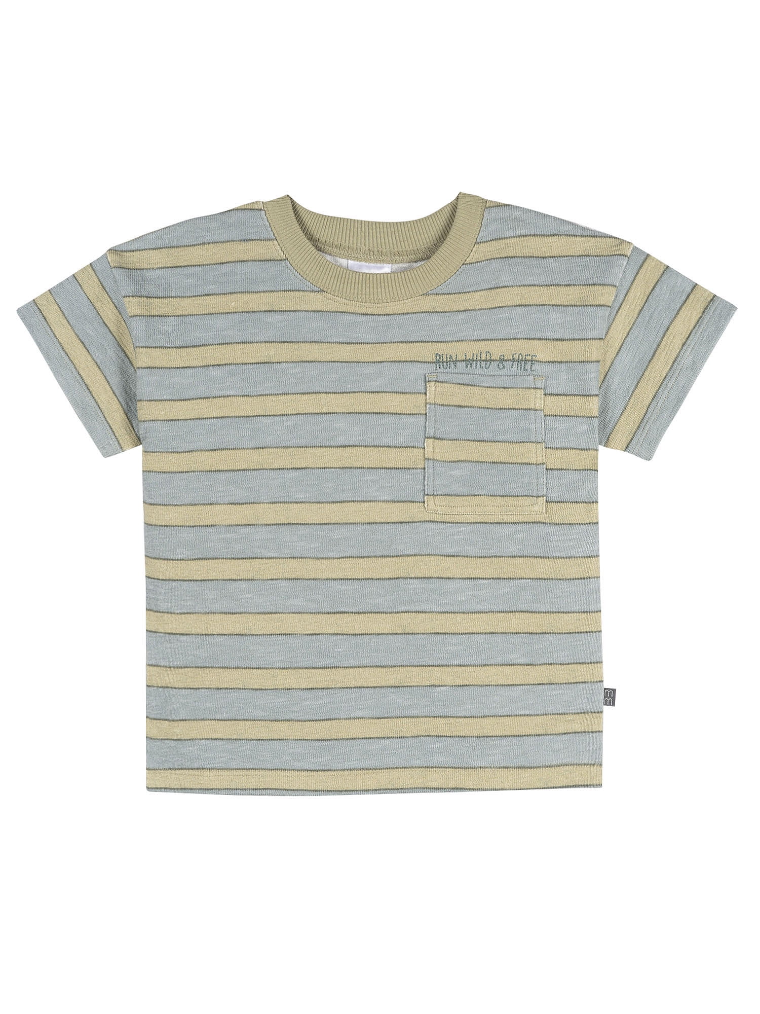 Modern Moments by Gerber Baby and Toddler Boy Loose Fit Ringer Organic Top, Sizes 0/3 Months - 5T