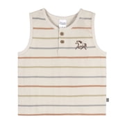 Modern Moments by Gerber Baby and Toddler Boy Sleeveless Henley Organic Top, Sizes 0/3 Months - 5T