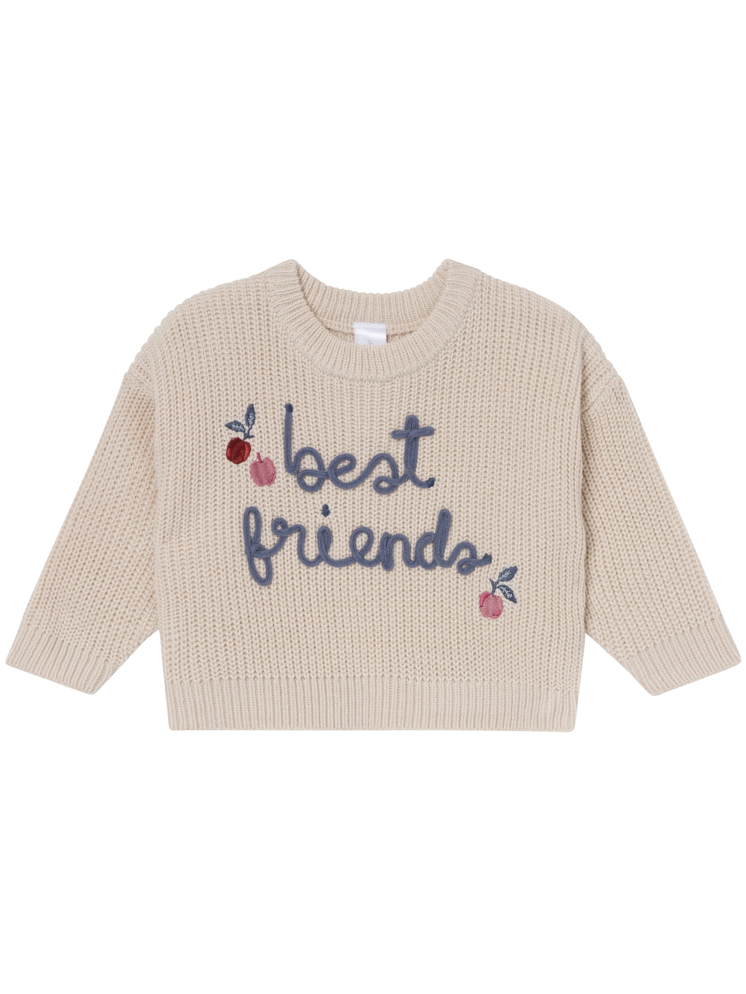 Modern Moments by Gerber Baby and Toddler Girl Affirmation Sweater, Sizes 0/3 Months - 5T