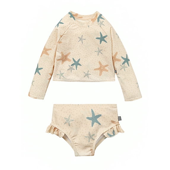 Modern Moments by Gerber Baby and Toddler Girl Rashguard Tankini Set, 2-Piece, Sizes 0/3M - 5T