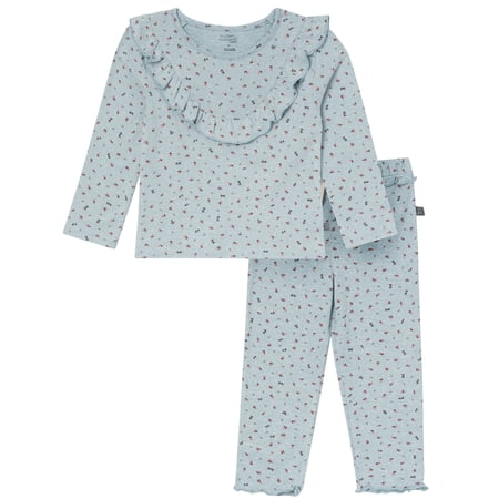Modern Moments by Gerber Baby and Toddler Girl Ruffle Top and Legging Set, 2-Piece, Sizes 0/3 Months - 5T