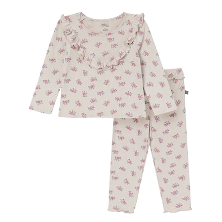 Modern Moments by Gerber Baby and Toddler Girl Ruffle Top and Legging Set, 2-Piece, Sizes 0/3 Months - 5T
