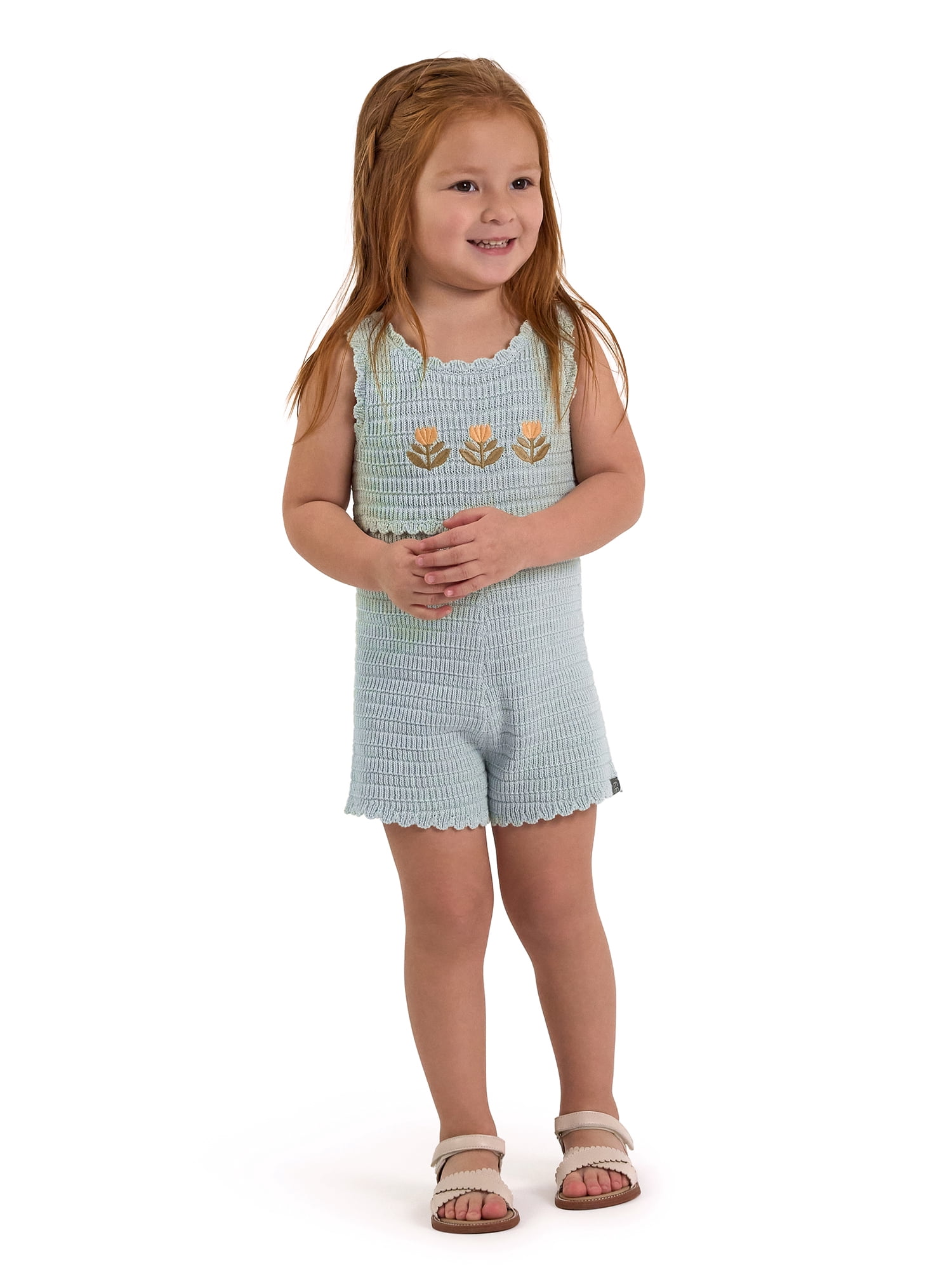 Modern Moments by Gerber Baby and Toddler Girl Sweater Knit Romper, Sizes 0/3 Months - 5T