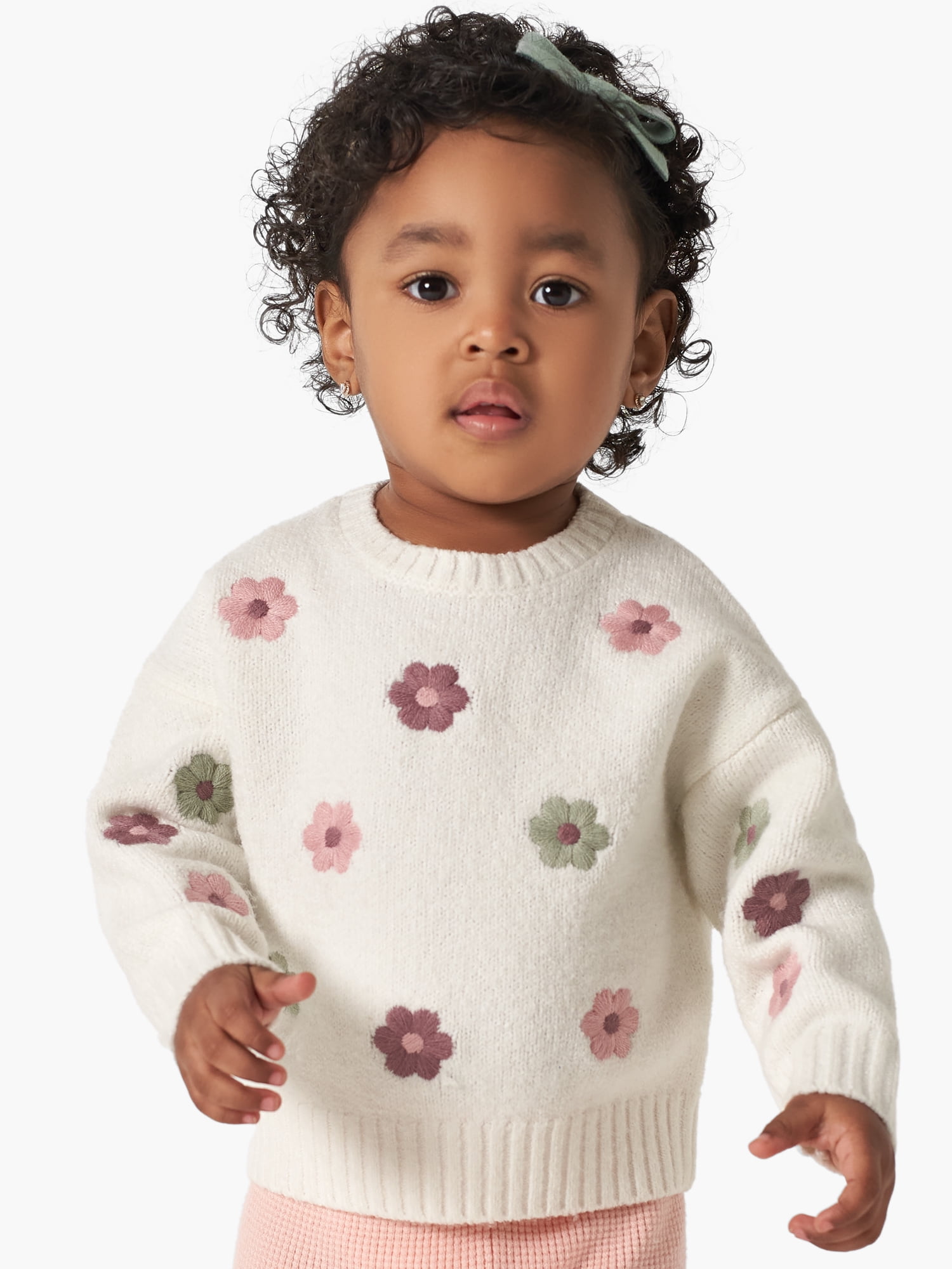 Modern Moments by Gerber Baby and Toddler Girl Sweater Knit Top, Sizes