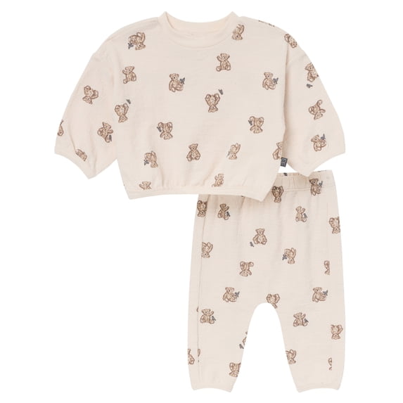 Modern Moments by Gerber Baby and Toddler Girl Top and Pant Outfit Set, Sizes 0/3 Months - 5T