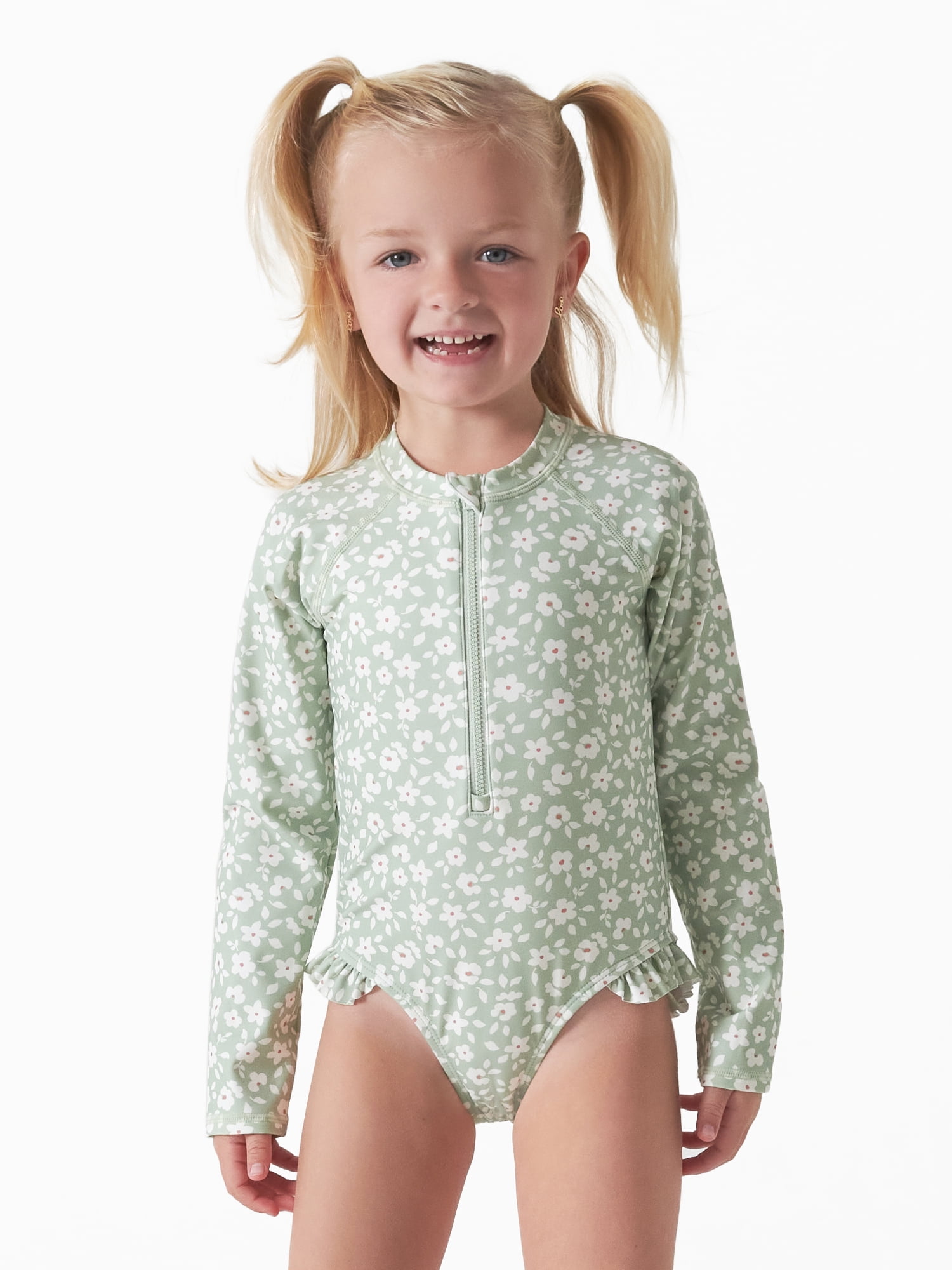 Modern Moments by Gerber Baby and Toddler Girls Long Sleeve Rash Guard