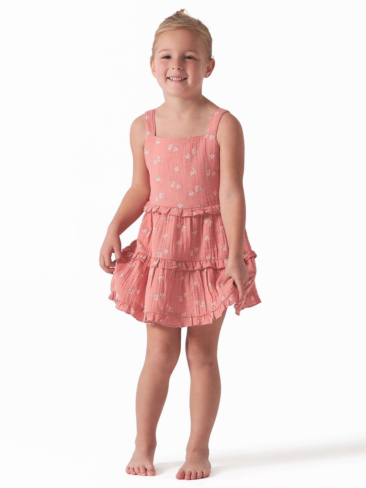 Modern Moments by Gerber Baby and Toddler Girls Tiered Gauze Dress
