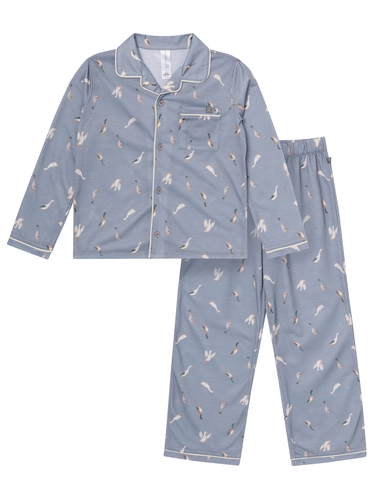 Modern Moments by Gerber Boy Coat Long Sleeve Pajama Set, 2-Piece, Sizes 6 - 12 Kids