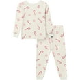 thumbnail image 1 of Modern Moments by Gerber Gender Neutral Tight Fitting Christmas Pajama Set, 2-Piece, Sizes 12 Months - 12 Kids, 1 of 12