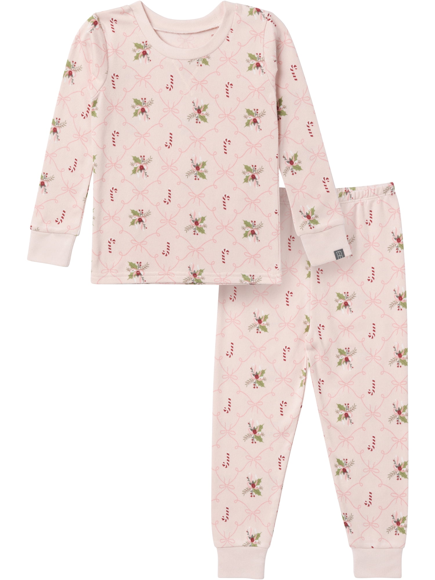 Modern Moments by Gerber Gender Neutral Tight Fitting Christmas Pajama Set, 2-Piece, Sizes 12 Months - 12 Kids