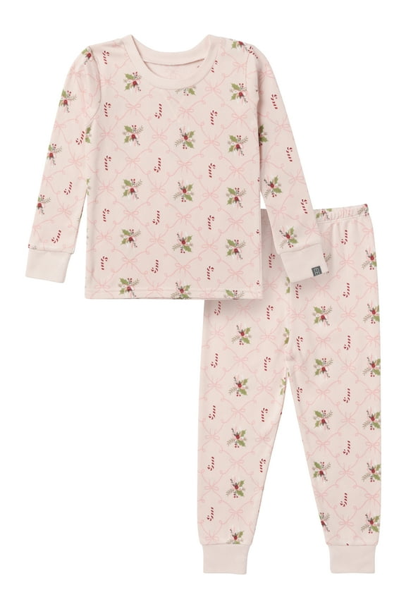 by Gerber Gender Neutral Tight Fitting Christmas Pajama Set, 2-Piece, Sizes 12 Months - 12 Kids