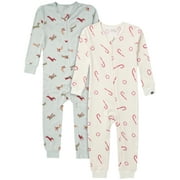 Modern Moments by Gerber Christmas One-Piece Pajamas, 2-Pack, Sizes 12 Months - 5T