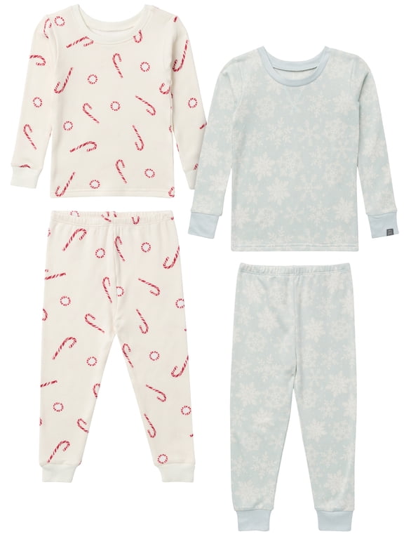 by Gerber Christmas Pajamas, 4-Piece, Sizes 12 Months - 5T