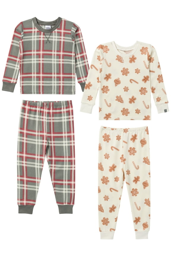 by Gerber Christmas Pajamas, 4-Piece, Sizes 12 Months - 5T