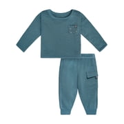 Modern Moments by Gerber Gender Neutral 2-Piece Outfit Sets, Sizes 0/3 Months - 24 Months