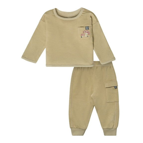 Modern Moments by Gerber Gender Neutral 2-Piece Outfit Sets, Sizes 0/3 Months - 24 Months