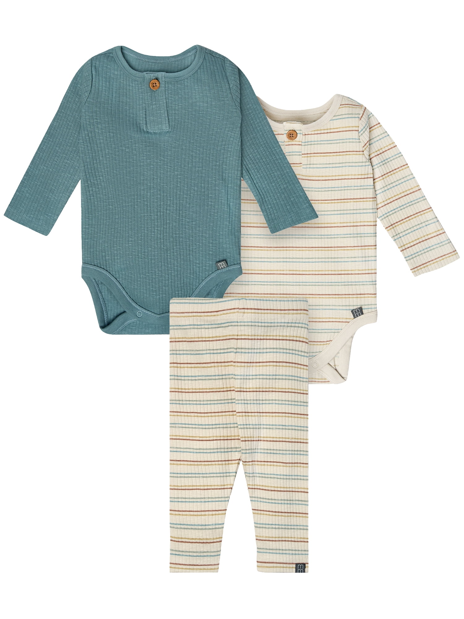 Modern Moments by Gerber Gender Neutral 3-Piece Outfit Set, Sizes 0/3 Months - 24 Months