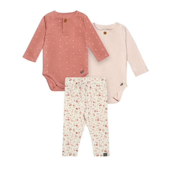 Modern Moments by Gerber Gender Neutral 3-Piece Outfit Set, Sizes 0/3 Months - 24 Months