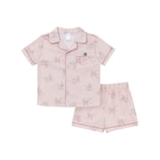 by Gerber Gender Neutral Coat Pajama Short Set, 2-Piece, Sizes 12 Months - 5T