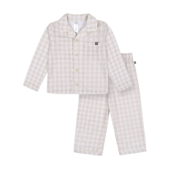 Modern Moments by Gerber Gender Neutral Long Sleeve Coat Pajama Set, 2-Piece, Sizes 12 Months - 5T