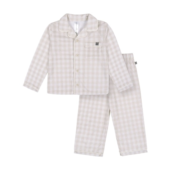 Modern Moments by Gerber Gender Neutral Long Sleeve Coat Pajama Set, 2-Piece, Sizes 12 Months - 5T